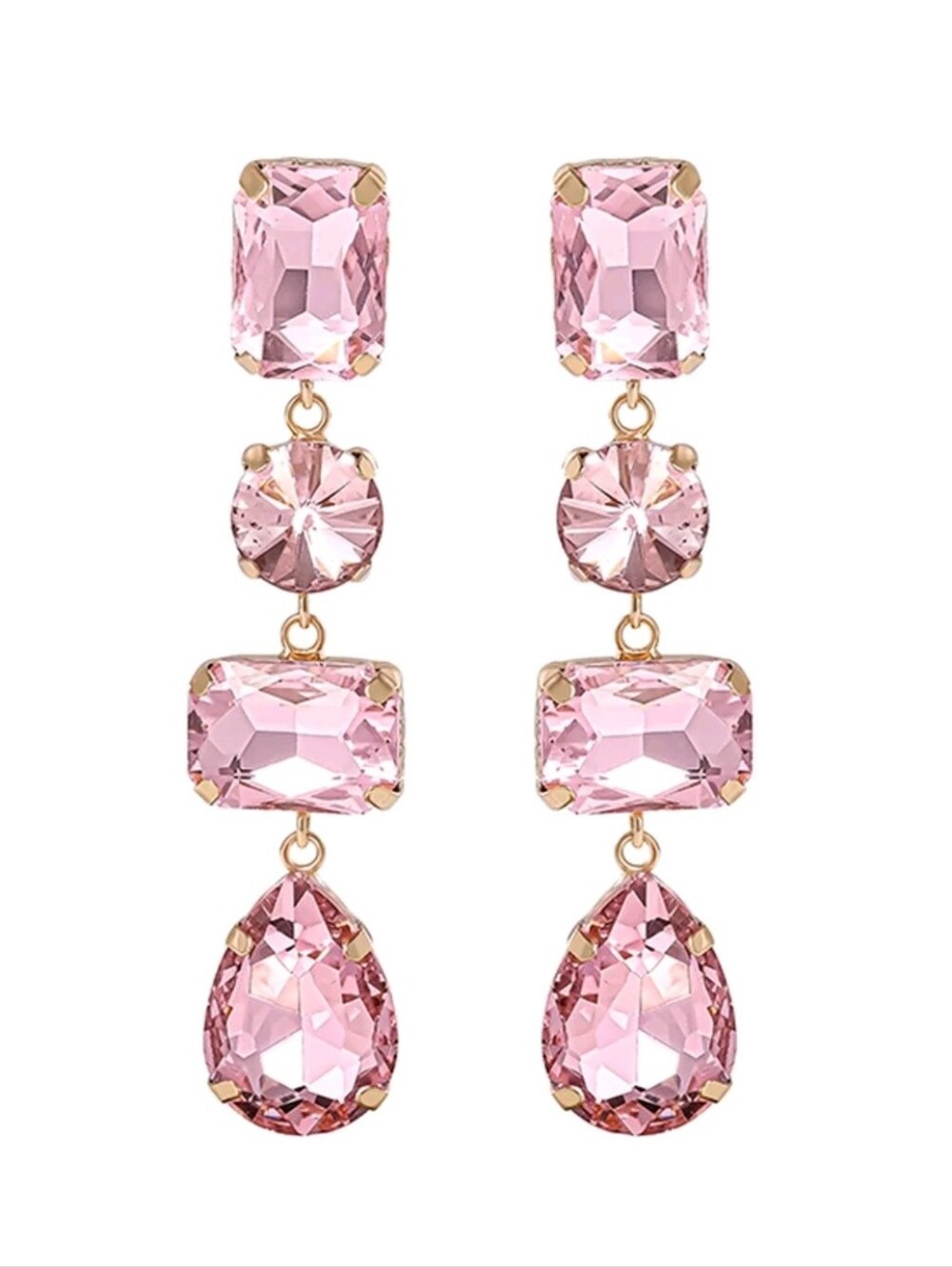 Jessica Simpson Women’s Faceted Stone Drop Dangle Earrings